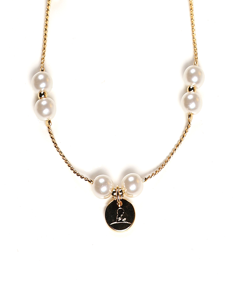 Primary image St. Jude Dainty Faux Pearl Necklace